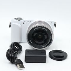 【良品】SONY ミラーレス一眼 NEX-3N パワーズームレンズキット E PZ 16-50mm F3.5-5.6 OSS付属 ホワイト NEX-3NL W