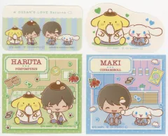 【中古】シール・ステッカー 春田創一＆牧凌太＆ポムポムプリン＆シナモロール カップルステッカーセット(4枚組) 「『おっさんずラブReturns展 -WE ARE ALL FAMILY-』×サンリオキャラクターズ」
