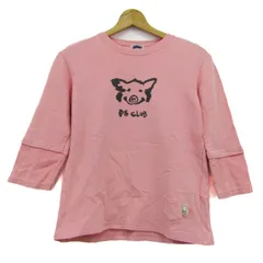 ドラッグストアーズ 長袖Ｔシャツ トップス 七分袖 コットン THE DS CLUB レディース 1サイズ ピンク×グレー drug store's 【中古】