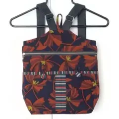 着物地　ファスナー付きリュック　ハンドメイド