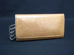 LOUIS VUITTON ルイヴィトン M91358 モノグラムヴェルニ ミュルティクレ4 4連 キーケース 鍵入れ ノワゼット ベージュ系 DJ8496