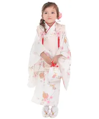 3歳 女の子 着物 セット 被布 小物 七五三 フルセット 753 くすみ C