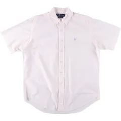 古着 ラルフローレン Ralph Lauren CLASSIC FIT クラシックフィット シアサッカー 半袖 ボタンダウンシャツ メンズL相当/eaa558348