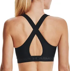 【送料無料】 アンダーアーマー レディース ブラジャー スポーツブラ アンダーウェア Under Armour Women's Crossback Mid Sports Bra Black