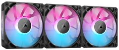 CORSAIR iCUE LINK RX120 RGB スターターキット 120mm PWM PCケースファン トリプルパック（iCUE LINKシステムハブ付属） ブラック CO-9051018-WW