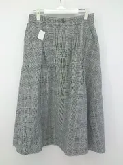 ◇ AMERICAN HOLIC アメリカン ホリック チェック ロング フレア スカート サイズL グレー レディース P  【1212160000519】