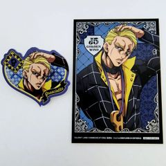 匿名配送 ジョジョの奇妙な冒険 5部 新たなる旅立ち～ vol. 1 プロシュート ハート型ラメアクリルバッジ 特典 ポストカード イラストカード ブロマイド