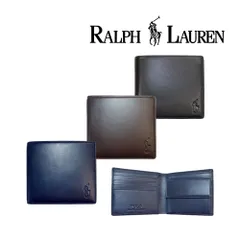ラルフローレン 財布 POLO RALPH ポロ 折り財布 レザー 黒