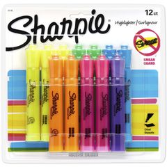 Sharpie Accent Tank-Style Highlighter, 12-Pack, Assorted Colors (25145) by Sharpie