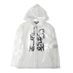 BLACK COMME des GARCONS ブラック コムデギャルソン ブルゾン サイズ:XL 22AW バック スローガン メッセージ ビニール ジップ パーカー ブルゾン クリア 日本製 アウター ジャケット【メンズ】のサムネイル