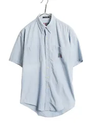 【お得なクーポン配布中!】 90s チャップス ラルフローレン ボタンダウン 半袖 シャンブレー シャツ メンズ M / オールド ポロ 100% コットン 半袖シャツ ワンポイント