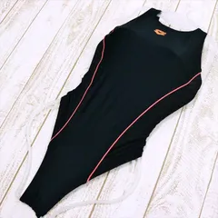 SE2-W64☆arenaアリーナ競泳水着 Mサイズ 黒 オレンジ ブラウン レーシングバック 背中開き レディース 練習用水着 フィットネスジムプール ワンピース■