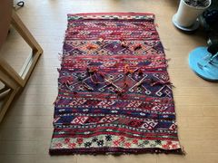 VINTAGE キリム トルコ 遊牧民 特大特厚 刺繍タイプ - メルカリ