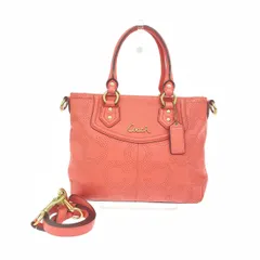 COACH コーチ 2WAYバッグ  パンチングレザー/ロゴ オプアート F23243   サーモンピンク レディース / 240001151401