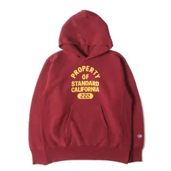 STANDARD CALIFORNIA スタンダードカリフォルニア パーカー バーガンディ サイズ:L | Champion 単タグ カレッジロゴ リバースウィーブ パーカー SD REVERSE WEAVE HOOD SWEAT | コラボ【メンズ】【中古】