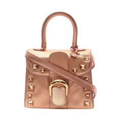 デルヴォー Delvaux ハンドバッグ ブリヨン ミニ ピンクゴールド レザー ブリヨン ミニ レディース Used B