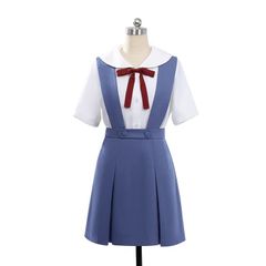Cosplay 新世紀エヴァンゲリオン風 綾波レイ 明日香 惣流 アスカ ラングレー 制服 かつら付 コスプレ衣裝 変装 仮装 ハロウィン クリスマス イベント 学園祭 祭り 5点セット