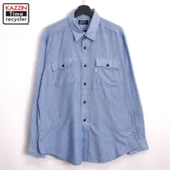 70s vintage Levi's ストライプ柄 長袖シャツ メンズ 表記XLサイズ