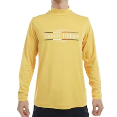 トミーヒルフィガー ゴルフ モックシャツ メンズ 長袖 シャツ モックネック ハイネック インナー UVカット ストレッチ ゴルフウェア ブランド 無地 秋 冬 THMA465