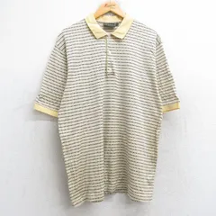 XL/古着 半袖 ポロ シャツ メンズ 00s コットン 薄黄他 イエロー 25aug22 中古 トップス