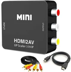 【数量限定】変換コンバーター HDMIからアナログに変換アダプタ コンポジット 変換器 音声出力 AV 1080P対応 PAL/NTSC切り替え to HDMIケーブル付 to RCAケーブル付 HDMI USB給電ケーブル付 HDMIケーブル付 HDMI R
