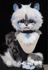 猫　着ぐるみ ケモノ ファースーツ コスプレ コスチューム マスク 　キグルミ 着ぐるみヘッド 猫 ピンクと白 全頭ヘッド ケモノ マスク ファー