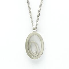 ショパール(Chopard) K18ホワイトゴールド(K18WG) ダイヤモンド メンズ,レディース ファッション ペンダントネックレス カラット/0.1 (シルバー) ハッピースピリット ネックレス 79/5876-20