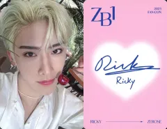 リッキー 直筆サインチェキ ZEROBASEONE ゼベワン 直筆サイン入り チェキ リッキー