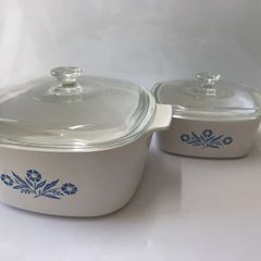 美品（ほぼ未使用）コーニングウェア　CORNING　WARE 　キャセロール2個セット（パイレックス）