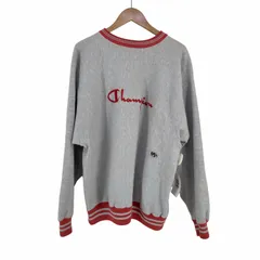 チャンピオン Champion USA製 刺繍タグ REVERSE WEAVE スクリプトロゴ リブライン クルーネックスウェット メンズ import：XL 