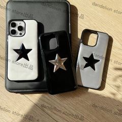 スマホケース　星　スタイリッシュ　Y2K　高級感　落下防止　耐衝撃性　iPhone対応　アイフォンケース　iPhone16pro/16promax/15/14/13　可愛いケース　海外限定　新品未使用　3カラー選択可能