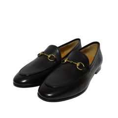 新品グッチ GUCCIヨルダーン黒ローファー ホースビット靴37約24前後レザー アンティークゴールド金具