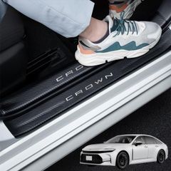 新品 GOODGOODCAR クラウン2023(令和5)年11月 発売モデル 適用サイドステップガード スカッフプレート クラウン新型全系適用 内装パーツ 金箔技術 金メッキ技術 内装アクセサリー 粘着力強い 水防止 汚れ防止 傷防止 簡単取り付け ４件セット