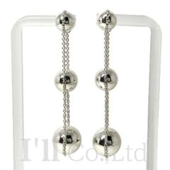 Tiffany&Co.　ティファニー　ハードウェア　トリプルドロップ　ボール　ピアス　60153322　Ag925　シルバー　ブランドジュエリー　シルバーアクセサリー　SV925　スターリングシルバー　チェーン【中古】【74027】