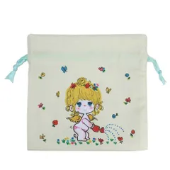 【メール便】水森亜土 きんちゃく リボンフラット巾着　 エンジェル ティーズファクトリー 小物入れ キャラクター グッズ 