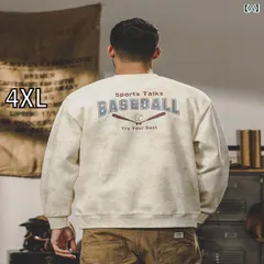 [4XL]メンズ ファッション 服 男性用 オシャレ シンプル 大人 かっこいい 大きいサイズ ストリート 紳士服 ウォッシュド ヘビーウェイト スウェットシャツ スタイル アメリカン ゆったり レイヤリング シャツ ラウンドネックトップス
