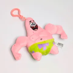 再入荷！【 SpongeBob SquarePants ( スポンジボブ )  】パトリック スター ムキムキマッチョver.  / ぬいぐるみキーホルダー / プラッシュキーホルダー 〚アメリカン雑貨 アメトイ〛