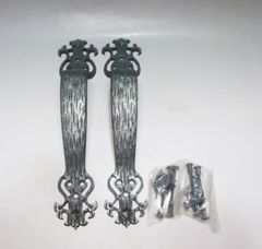 GEO.PRINCE 唐草取手 2個セット クラシック型 真鍮製 レトロ 長期保管品 ドアノブ DIY