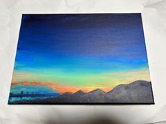 アクリル画　原画　インテリア　F4 自然　空　雲 e6eb29952e8fd646838dc56be1e1ec