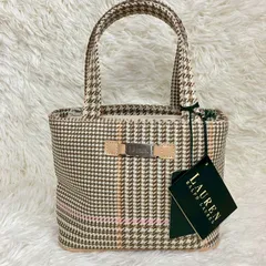 新品未使用タグ付き✨ローレンラルフローレン ミニトートバッグ ハンドバッグ 千鳥柄 ★お値段交渉を受け付けます。