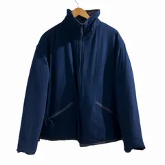 アルマーニ ジーンズ ARMANI JEANS ブルゾン ジャケット フリース リバーシブル 紺 ネイビー 約M IBO71のサムネイル