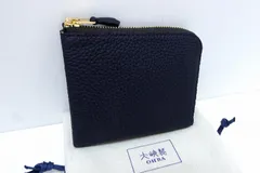 新品未使用品 大峽製鞄 オオバセイホウ 紺色 長財布 シュリンクレザー 新品未使用品 大峽製鞄 オオバセイホウ 紺色 長財布 シュリンク