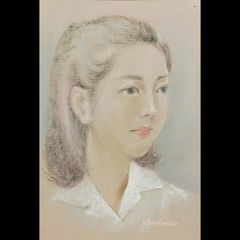 絵画 油彩画 少女 浅見純臣 「港の少女」 - メルカリ