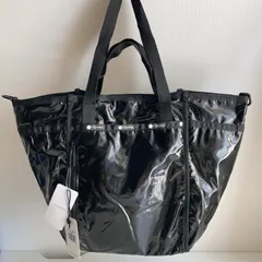 レスポートサック　ショルダーバッグ　エナメル　ブラック　2way トートバッグ　大容量　旅行バッグ　3812
