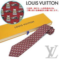 LOUIS VUITTON LV ルイヴィトン 美品 ネクタイ モノグラム 赤 - メルカリ