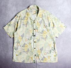 【TOMMY BAHAMA】トミーバハマ アロハシャツ 高級シルク キャンプシャツ 開襟 ボックスシルエット トロピカル柄