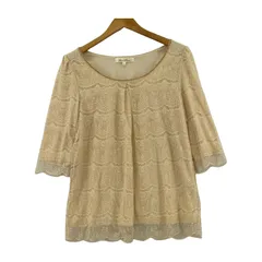 ROPE' PICNIC ロぺピクニック レースカットソー size38/ベージュ