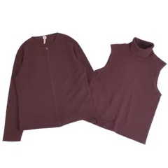エルメスカシミアカデナ付ニットアンサンブルツインニット紺