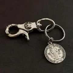 真鍮 シルバー キーホルダー キーリング キーフック カラビナ フック ヴィンテージ ビンテージ アンティーク レトロ 真鍮製 チャーム 268