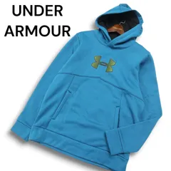 UNDER ARMOUR アンダーアーマー 秋冬 裏起毛★ ロゴ パーカー フーディー プルオーバー Sz.M メンズ トレーニング